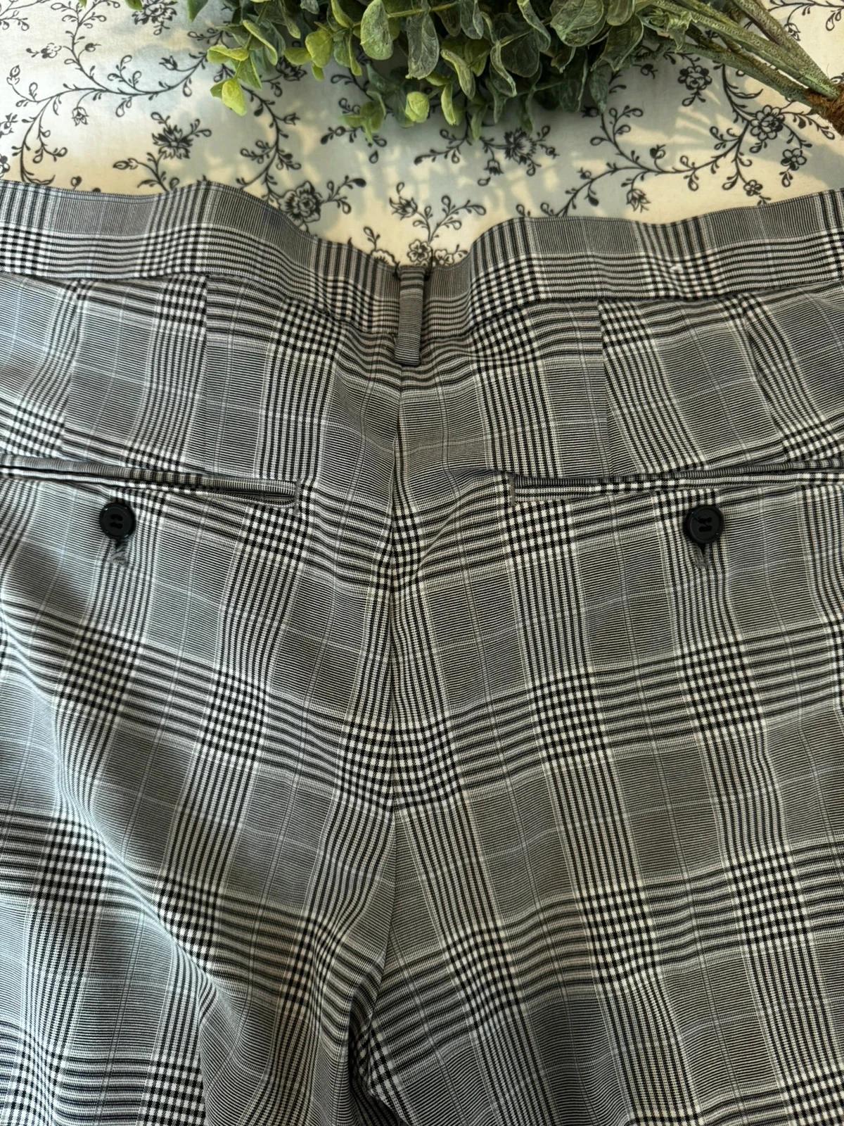 Calça masculina H&M – Tamanho 32 – Cinza quadriculada – Muito bom estado 🤍 – photo 5